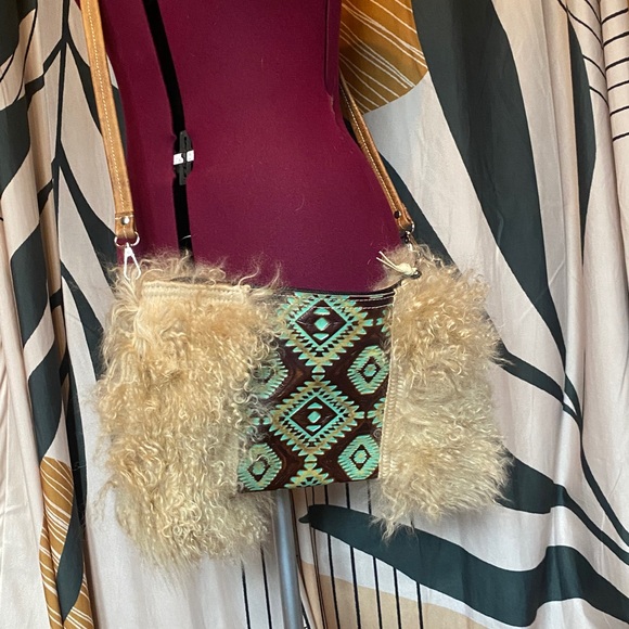 Holy Cow Couture Fur and Patterned Bag-Wild One